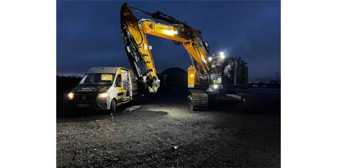 Xwatch dealer, Allan J Hargreaves, installs 2000th Xwatch System on 36-tonne two-piece boom Liebherr